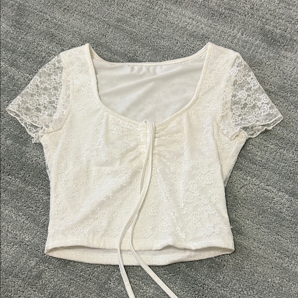White Lace Women's Top